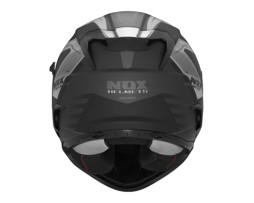 Шолом nox інтегральний (повний) з козирком n304s carver black/titanium матовий розмір s