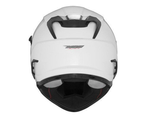Шолом nox інтегральний (повний) з козирком n304s суцільний колір білий глянець розмір m
