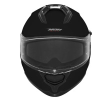 Шолом nox цілісний (повна) з козирком n304s суцільний колір глянцевий чорний розмір s