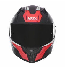 Шолом nox інтегральний (повний) з козирком n401 crower чорний/червоний матовий розмір m