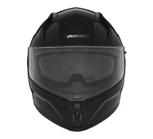 Цілісний шолом nox (повний) з козирком n401 глянцево-чорний розмір xxl