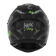 Шолом nox інтегральний (повний) з козирком n401 zumbi чорний/зелений fluo матовий розмір l