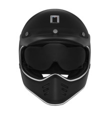 Цілісний шолом nox premium (повний) sevenЗАДНІii суцільний колір матовий чорний розмір m