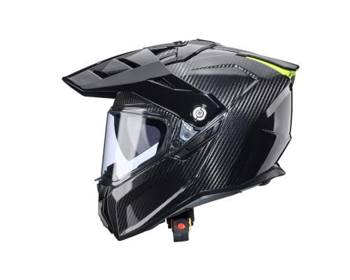 Шолом caberg offroad / trail / adventure duosport (подвійний) tanami carbon зі склом та козирком карбонового кольору розмір m (пі UFOк в комплекті)