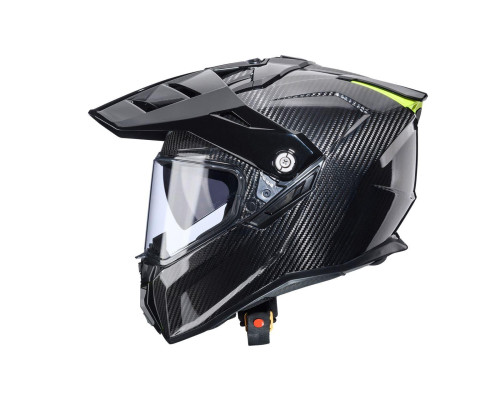 Шолом caberg offroad / trail / adventure duosport (подвійний) tanami carbon зі склом та козирком карбонового кольору розмір m (пі UFOк в комплекті)