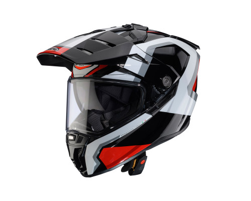 Шолом caberg offroad / trail / adventure duosport (подвійний) tanami scram зі склом та козирком чорний/червоний/білий розмір xl (в комплекті пі UFOк)