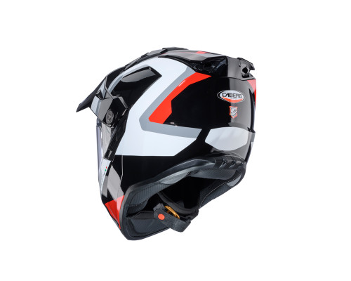 Шолом caberg offroad / trail / adventure duosport (подвійний) tanami scram шолом з козирком і забралом колір чорний/червоний/білий розмір xxl (пі UFOк в комплекті)