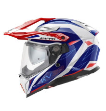 Kappa 2024/12 kv33 graphic wizard enduro подвійний шолом для бездоріжжя з козирком і блендером колір білий червоний синій розмір 61 / xl (ece approval 22r06)