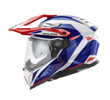 Kappa 2024/12 kv33 graphic wizard enduro подвійний шолом для бездоріжжя з козирком і блендером колір білий червоний синій розмір 63 / xxl (ece approval 22r06)