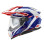 Kappa 2024/12 kv33 graphic wizard enduro подвійний шолом для бездоріжжя з козирком і блендером колір білий червоний синій розмір 63 / xxl (ece approval 22r06)