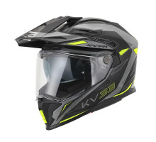 Kappa 2024/12 kv33 graphic wizard enduro подвійний шолом для бездоріжжя з козирком і забралом чорний сірий жовтий fluoресцентний матовий розмір 56 / s (ece approval 22r06)