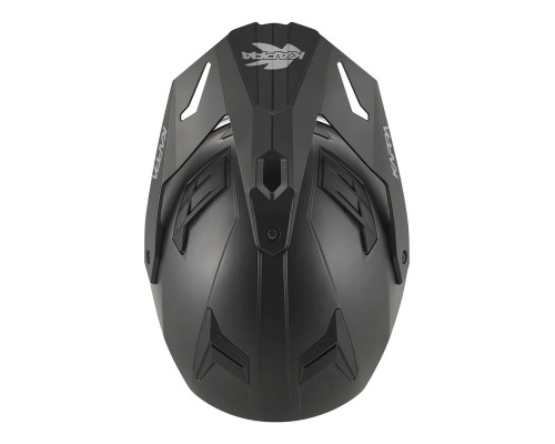 Kappa 2024/12 kv33 solid enduro подвійний шолом для бездоріжжя з лобовим склом і козирком колір матовий чорний розмір 54 / xs (ece approval 22r06)