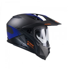 Kenny racing шолом подвійний пригодницький модель extreme graphic gunmetal матовий колір чорний/сірий/синій розмір xs (53 - 54 см)