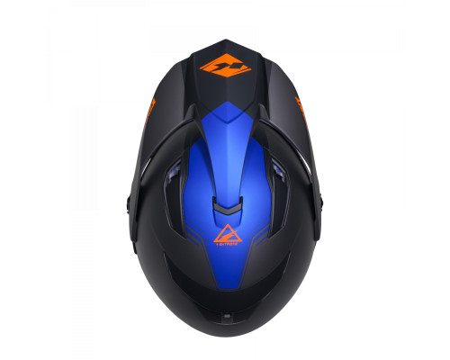 Kenny racing шолом подвійний пригодницький модель extreme graphic gunmetal матовий колір чорний/сірий/синій розмір xs (53 - 54 см)