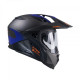 Kenny racing шолом подвійний пригодницький модель extreme graphic gunmetal матовий колір чорний/сірий/синій розмір xs (53 - 54 см)