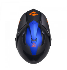 Kenny racing шолом подвійний пригодницький модель extreme graphic gunmetal матовий колір чорний/сірий/синій розмір xxl (63 - 64 см)