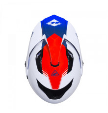 Kenny racing шолом подвійний пригодницький модель extreme graphic patriot колір білий/синій/червоний розмір l ( 59 - 60 см )