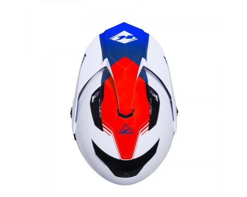 Kenny racing шолом подвійний пригодницький модель extreme graphic patriot колір білий/синій/червоний розмір xl ( 61 - 62 см )