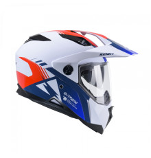 Kenny racing шолом подвійний пригодницький модель extreme graphic patriot колір білий/синій/червоний розмір xs (53 - 54 см)