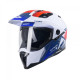 Kenny racing шолом подвійний пригодницький модель extreme graphic patriot колір білий/синій/червоний розмір xs (53 - 54 см)