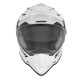 Nox offroad / trail duosport (dual) n312 суцільний шолом з козирком і забралом колір глянцевий білий розмір s
