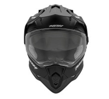 Шолом nox offroad / trail duosport (dual) n312 суцільний з козирком і забралом колір матовий чорний розмір l