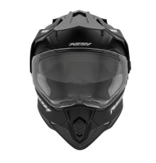 Nox offroad / trail duosport (dual) n312 суцільний шолом з козирком і забралом колір матовий чорний розмір m