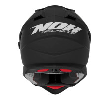 Nox offroad / trail duosport (dual) n312 суцільний шолом з козирком і забралом колір матовий чорний розмір s