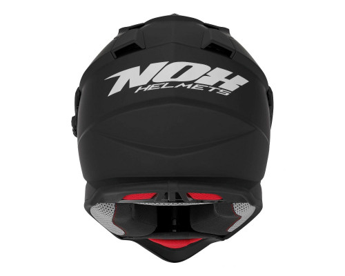 Nox offroad / trail duosport (dual) n312 суцільний шолом з козирком і забралом колір матовий чорний розмір s