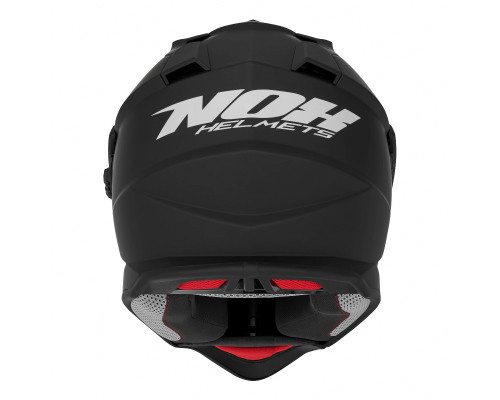 Nox offroad / trail duosport (dual) n312 суцільний шолом з козирком і забралом колір матовий чорний розмір xl