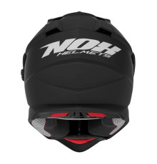 Nox offroad / trail duosport (dual) n312 суцільний шолом з козирком і забралом колір матовий чорний розмір xl