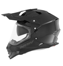 Nox offroad / trail duosport (dual) n312 суцільний шолом з козирком і забралом колір глянцевий чорний розмір m