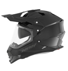 Nox offroad / trail duosport (dual) n312 суцільний шолом з козирком і забралом колір глянцевий чорний розмір m