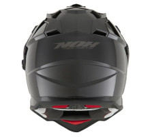 Nox offroad / trail duosport (dual) n312 суцільний шолом з козирком і забралом колір глянцевий чорний розмір s