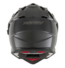 Nox offroad / trail duosport (dual) n312 суцільний шолом з козирком і забралом колір глянцевий чорний розмір s