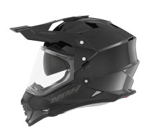 Nox offroad / trail duosport (dual) n312 суцільний шолом з козирком і забралом колір глянцевий чорний розмір xxl