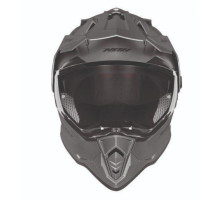 Шолом nox offroad / trail duosport (dual) n312 суцільний з козирком і забралом колір титановий матовий розмір l