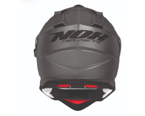 Nox offroad / trail duosport (dual) n312 суцільний шолом з козирком і забралом колір титановий матовий розмір m