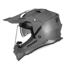 Nox offroad / trail duosport (dual) n312 суцільний шолом з козирком і забралом колір титановий матовий розмір m