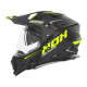 Nox offroad / trail duosport (dual) n312 шолом з забралом і козирком чорний/жовтий fluoресцентний мат розмір xs