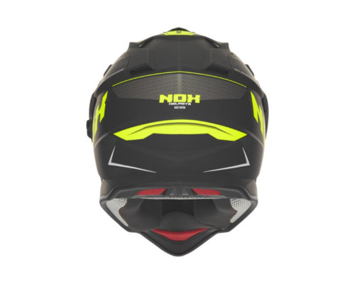 Шолом nox offroad / trail duosport (dual) n312 паровий з козирком і забралом чорний/жовтий fluoресцентний матовий розмір xxl