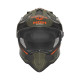 Nox offroad / trail duosport (dual) n312 протигазовий шолом з козирком і забралом помаранчевий/хакі/матовий сірий розмір s
