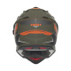 Nox offroad / trail duosport (dual) n312 протигазовий шолом з козирком і забралом помаранчевий/хакі/матовий сірий розмір s