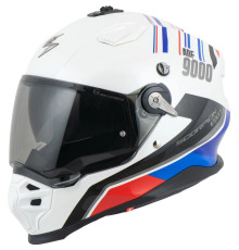 Шолом скорпіон подвійний enduro / adventure adf-9000 air desert white/blue/red колір білий/синій/червоний розмір m