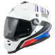 Шолом скорпіон подвійний enduro / adventure adf-9000 air desert white/blue/red колір білий/синій/червоний розмір m