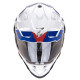 Шолом скорпіон подвійний enduro / adventure adf-9000 air desert white/blue/red колір білий/синій/червоний розмір m