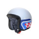 Шолом caberg open jet модель freeride x daytona колір білий/синій/червоний матовий розмір l (козирок в комплекті)