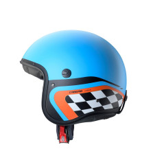 Шолом caberg open jet модель freeride x daytona колір матовий синій/чорний/помаранчевий розмір l (козирок в комплекті)