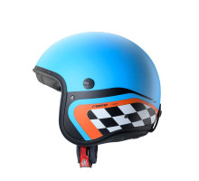 Шолом caberg open jet модель freeride x daytona колір матовий синій/чорний/помаранчевий розмір xl (козирок в комплекті)