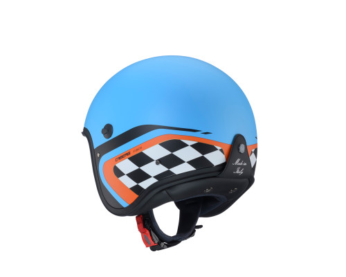 Шолом caberg open jet модель freeride x daytona колір матовий синій/чорний/помаранчевий розмір xxl (козирок в комплекті)